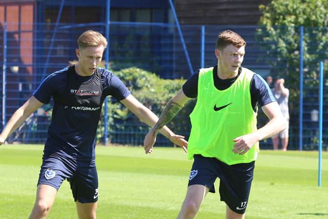 Dion Donohue, right, and Adam May. Picture: Habib Rahman