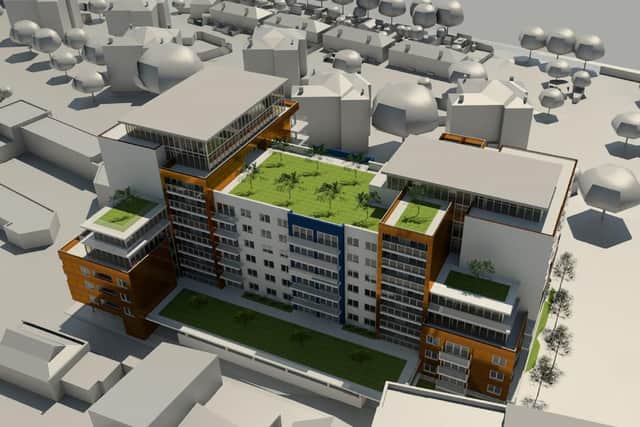 CGI showing how a developer's new 140-home block could look at the site of the now unused Gosport police station in South Street. Pictures: Savills