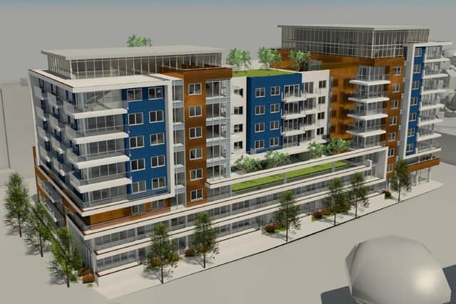 CGI showing how a developer's new 140-home block could look at the site of the now unused Gosport police station in South Street. Pictures: Savills