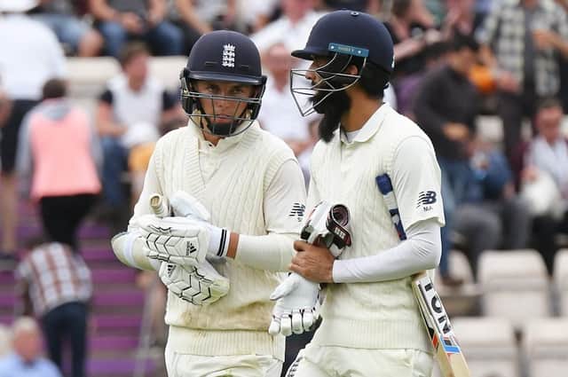 Sam Curran, left, and Moeen Ali. Picture: Neil Marshall