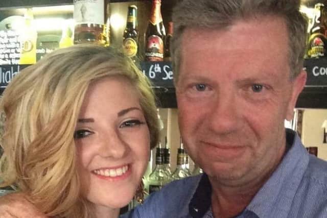 Southbourne stunt driver Sophie Holmes with her father