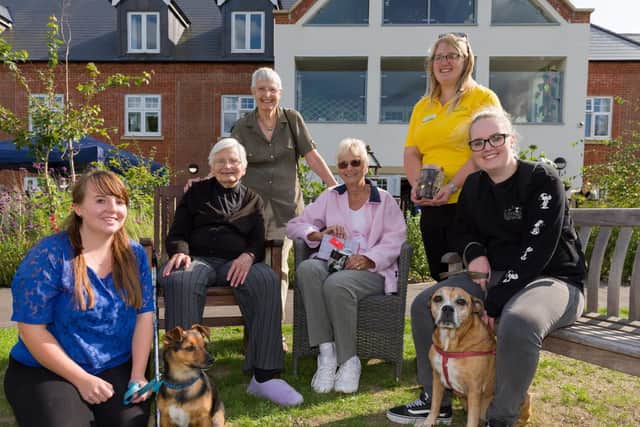 Staff and residence at Fernes Care home