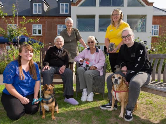 Staff and residence at Fernes Care home