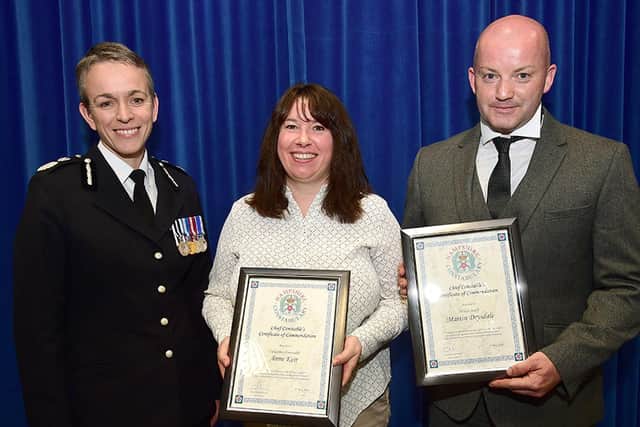 Hampshire police chief constable, DC Ann Keir and Martin Drysdale. Picture: Jan Brayley
