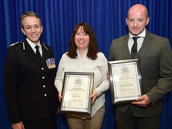 Hampshire police chief constable, DC Ann Keir and Martin Drysdale. Picture: Jan Brayley