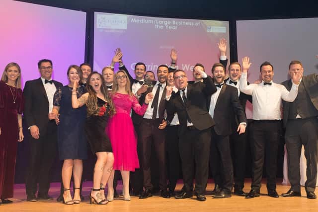 Carrington West win the Medium/Large Business of the Year award at this year's The News Business Excellence Awards