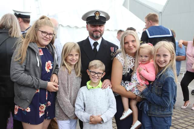 Michael Swenson with his family