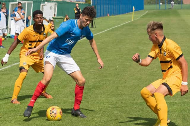 Leon Maloney netted a double against Exeter.