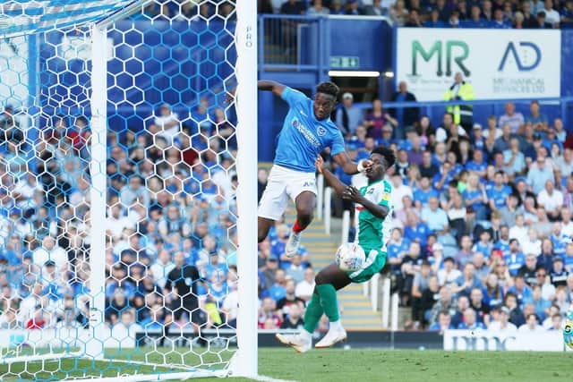 Jamal Lowe scores / Picture: Joe Pepler