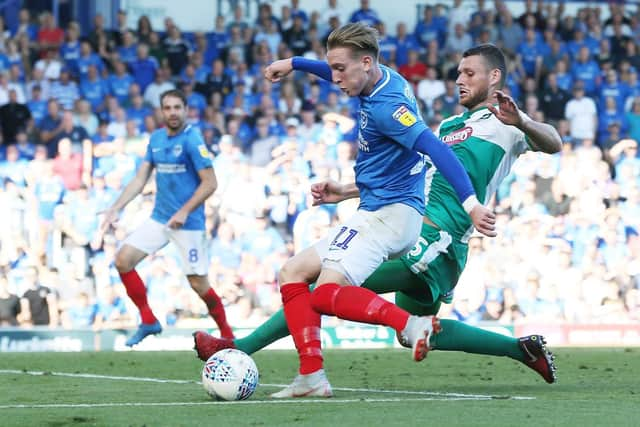 Ronan Curtis netted twice. Picture: Joe Pepler