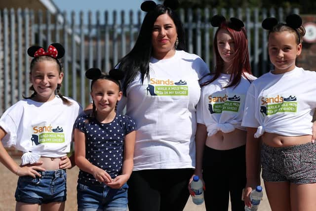 Kellie Oakey and her children, from left, Keira, 8, Raya, 10, Carly, 12, and Lilly, 10. Picture: Chris Moorhouse
