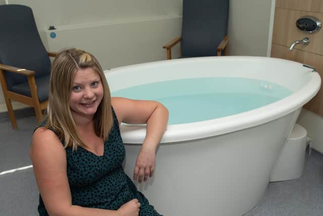 Becky Haddow from Stamshaw in the pool room at St Mary's Hospital. Picture: Vernon Nash
