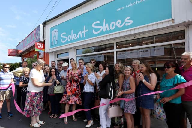 Solent Shoes in Castle Street, Portchester, is officially opened. Picture: Chris Moorhouse