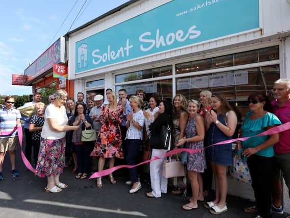 Solent Shoes in Castle Street, Portchester, is officially opened. Picture: Chris Moorhouse