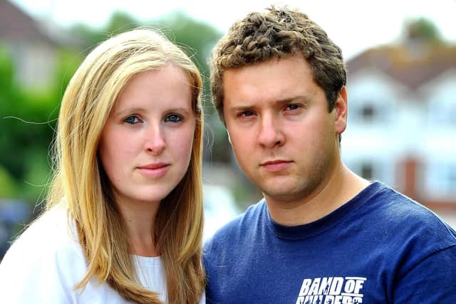 Mike Jackson and his partner Hayley. Picture: Steve Robards