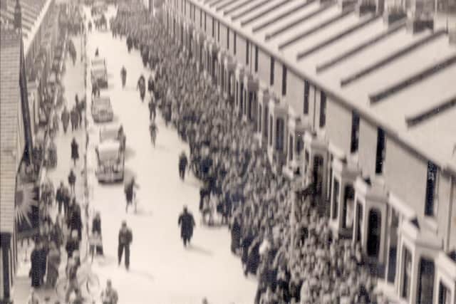Frogmore Road when Edward VIII, either as king or Prince of Wales, visited Fratton Park. Picture: Stephen Cribb