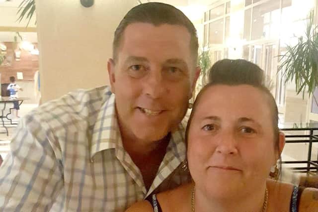 David Cooper who ended up in hospital in Egypt, pictured with his wife Hayley