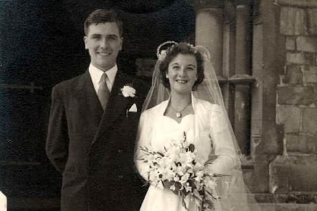 Joe and Betty on their wedding day in 1953.