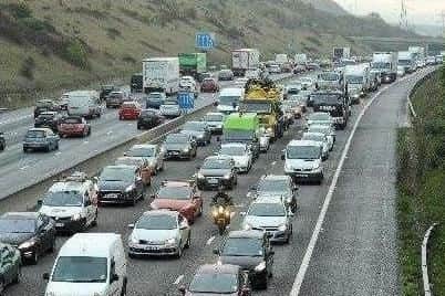 The M27 will be partly closed this weekend