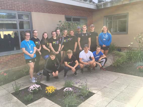 Young people from NCS spent two weeks helping transform the garden at St James' Hospital, in Portsmouth.