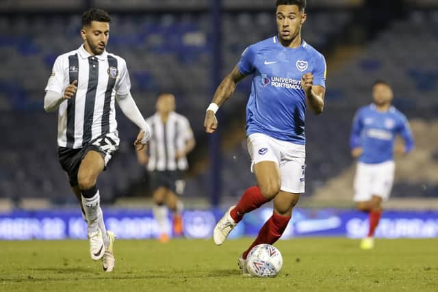 Andre Green made his Pompey debut in the 4-0 Checkatrade Trophy victory over Gillingham. Picture: Robin Jones/Digital South