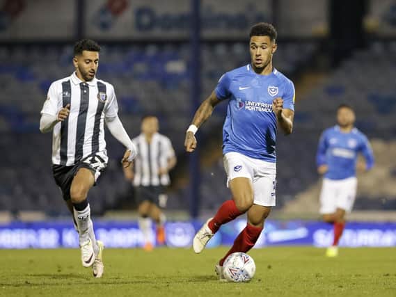 Andre Green made his Pompey debut in the 4-0 Checkatrade Trophy victory over Gillingham. Picture: Robin Jones/Digital South