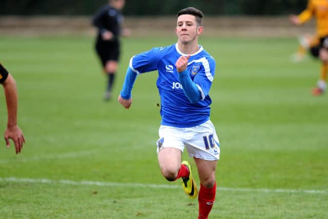 Conor Chaplin in action for Pompey Academy. Picture: Allan Hutchings