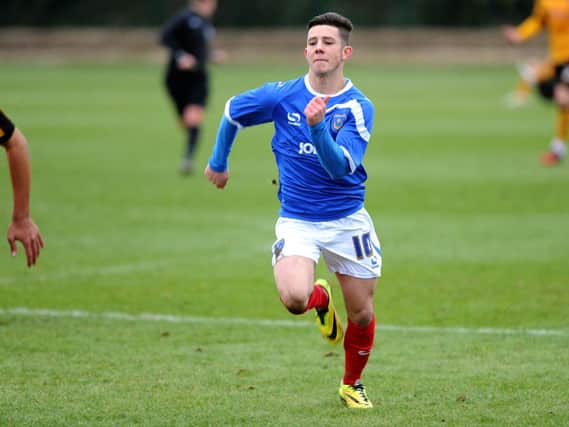 Conor Chaplin in action for Pompey Academy. Picture: Allan Hutchings