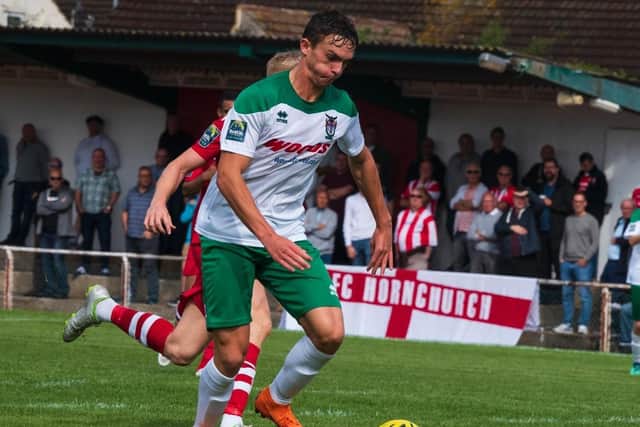 In-form Dan Smith featuring for the Rocks against Hornchurch. Picture: Tommy McMillan.