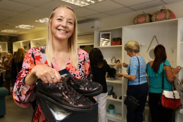 Amanda Kent in her new shoe shop, Solent Shoes, in Portchester. Picture: Chris Moorhouse