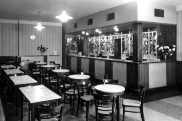 The public bar at the Greyhound.