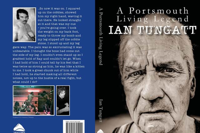 The cover of Ian Tungatt's A Portsmouth Living Legend.