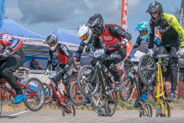 Action from the BMX National Series rounds hosted by Gosport BMX. Picture: Barrie Webb