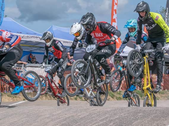Action from the BMX National Series rounds hosted by Gosport BMX. Picture: Barrie Webb