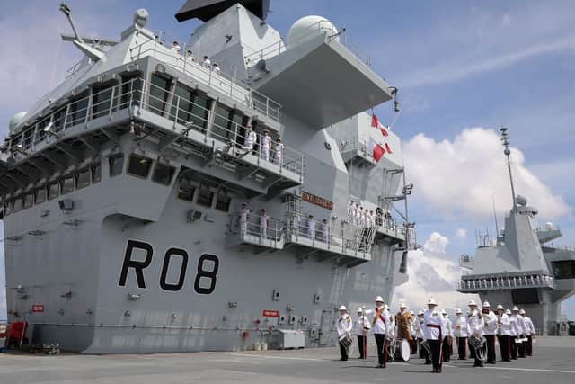 HMS Queen Elizabeth arriving in Florida. Picture: Royal Navy