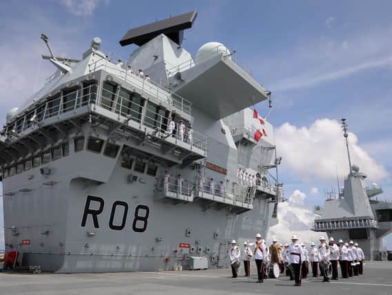 HMS Queen Elizabeth arriving in Florida. Picture: Royal Navy