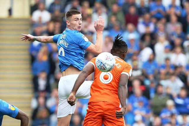 Oli Hawkins delivered an impressive performance against Shrewsbury. Picture: Joe Pepler
