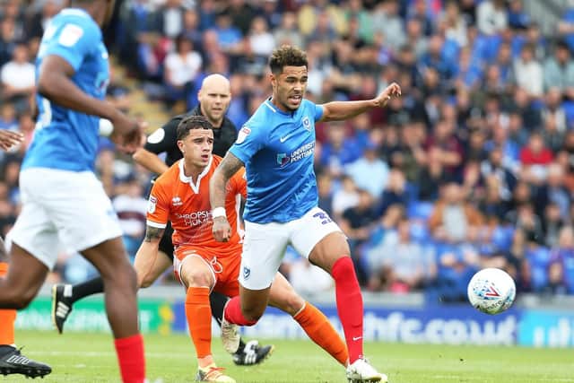 Andre Green made his league debut for Pompey against Shrewsbury. Picture: Joe Pepler