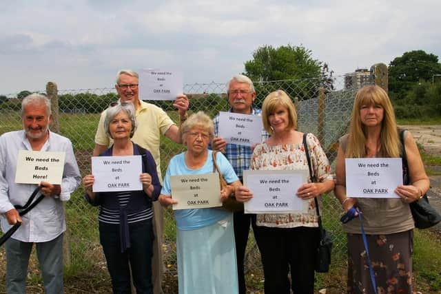 Havant residents including Ann Buckley, front row second from the right, say the town needs the missing beds