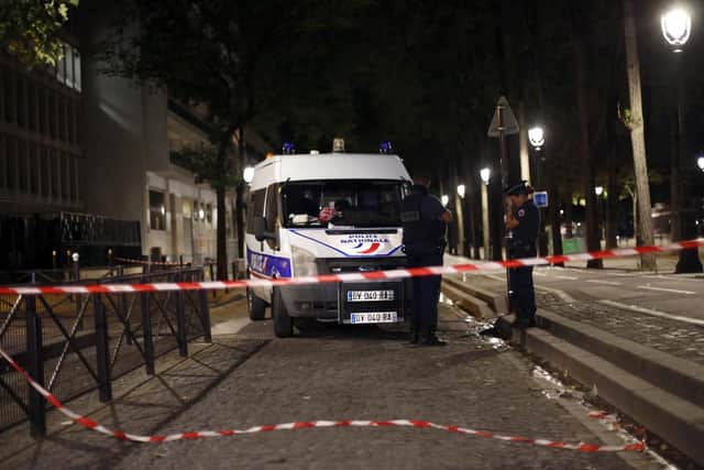 Several people were injured in a knife attack in central Paris late on Sunday. Picture: AP Photo/Thibault Camus
