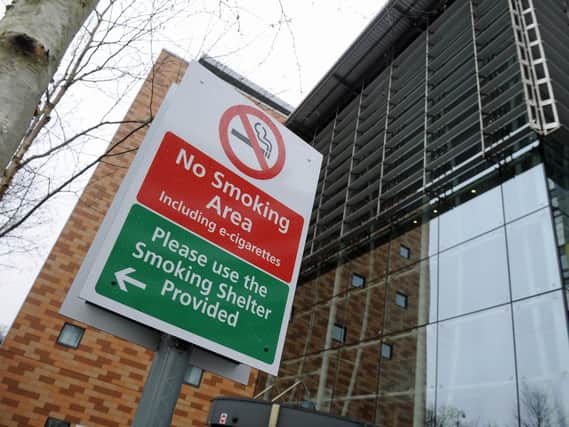 Queen Alexandra Hospital, Cosham, has banned smokers from the huge site