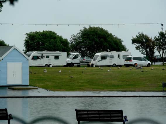 Travellers who had set up camp at Southsea Common last month. Picture: Habibur Rahman