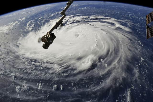 This photo provided by NASA shows Hurricane Florence from the International Space Station on Monday, Sept. 10, 2018, as it threatens the U.S. East Coast. Picture: NASA via AP