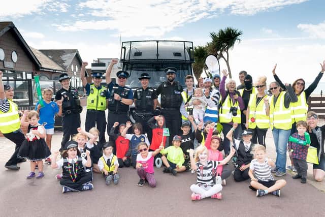 It was great fun at Stokes Bay for the junior parkrun event on Sunday. Picture: Keith Woodland