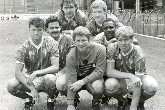 Alan Ball with his Pompey summer captures in August 1987