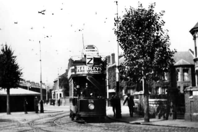 A corporation tram on route Z at Bradford Junction, Portsmouth, 1920. Picture: Ellis Norrell.