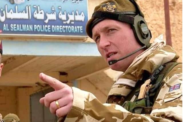 Lt Col (retired) Chris Parker in Iraq. He is the chairman of the Princess of Wales's Royal Regiment Association which represents hundreds of soldiers in the Portsmouth area.