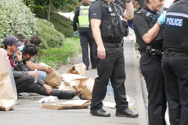 31 illegal immigrants were found in the back of a lorry in Portsmouth. Picture: Habibur Rahman