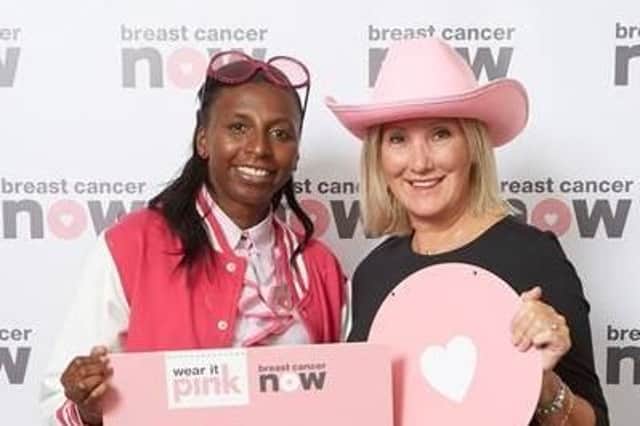Gosport MP Caroline Dinenage, right, is wearing pink for this year's Wear It Pink campaign, organised by Breast Cancer Now. Picture: Supplied