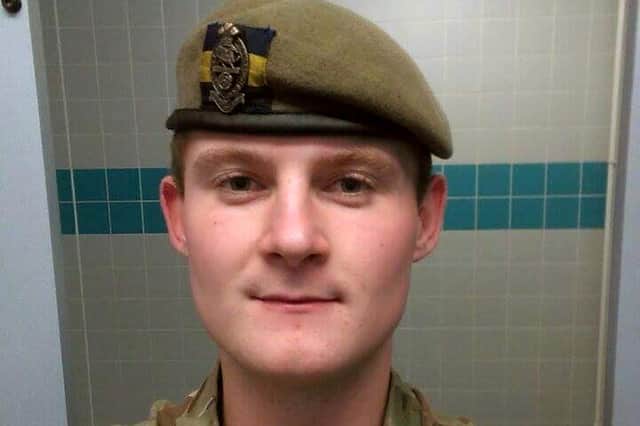Kyle Pritchard in his army uniform in 2017